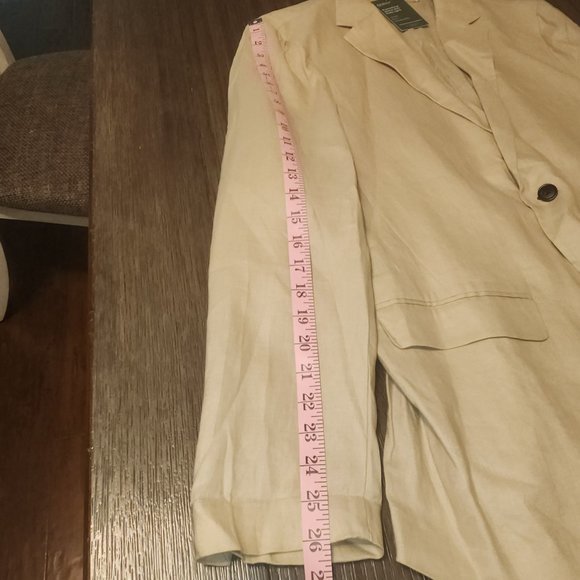 Quince Men’s 100% European Linen Blazer NWT Khaki Large - Picture 6 of 10